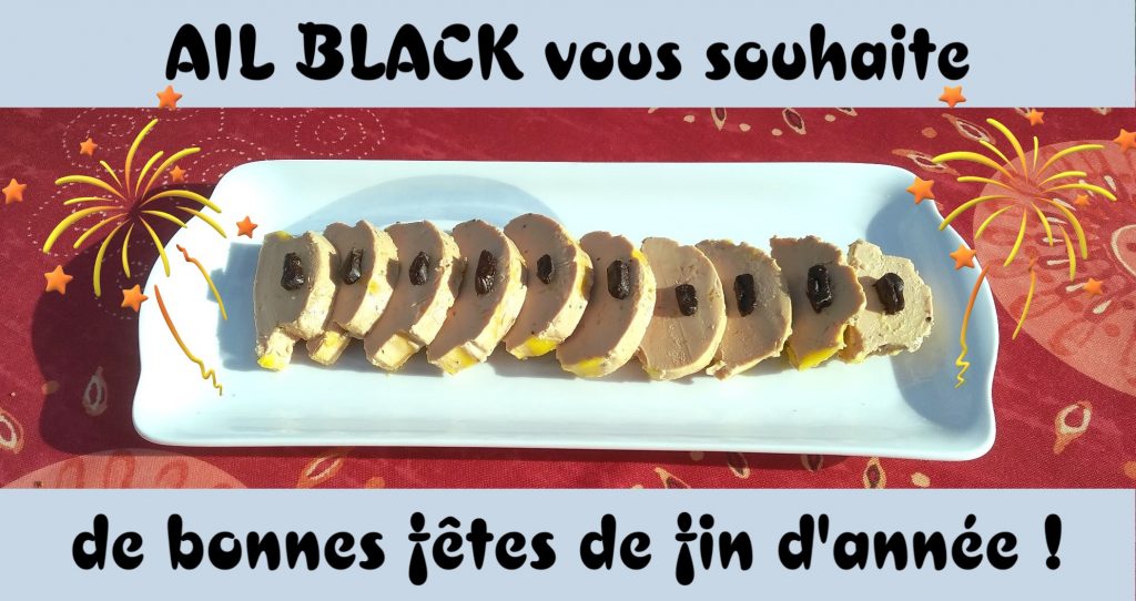Foie gras agrémenté d'ail noir